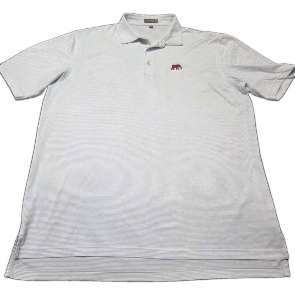 Peter Millar Summer Comfort Alabama Crimson Tide Striped Polo XL B8.1